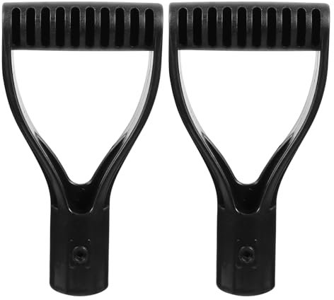 BESTonZON Mango De Plástico 2 Piezas Mango Tipo d Herramientas huerto Herramientas Jardin Mango de Pala para Mango de Pala de excavación camión Componente Tenedor de acero cavar Espadas