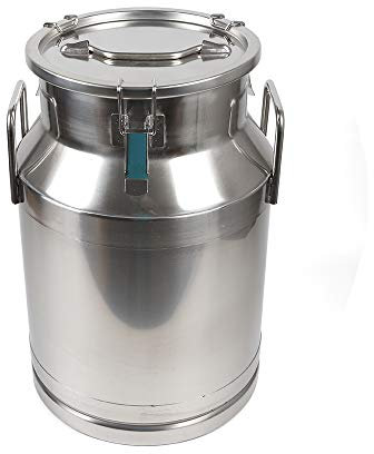 JAYEUW Milchkännchen Edelstahl Eimer Milchkanne Edelstahl Und Versiegelter Deckel Transportkanne Milchtransportfässer Mit Silikondichtung Edelstahl Milchkanne Weinkübel Milchkännchen Eimer (30L)