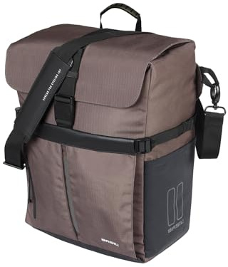 Basil Move Schultertasche - MIK Hooks inkl. - 15L - Wasserabweisend - Braun