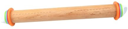 Garneck Mattarello in Legno Con Scala Dischi Rimovibili Antiaderente Spessore Regolabile Per