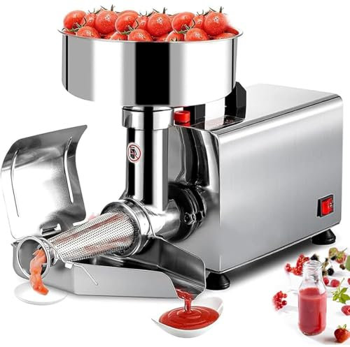 WOTZOV Salsa di Pomodoro in Acciaio Inossidabile, Macchina per la macinazione del Pomodoro di qualità Commerciale da 450 W, scolapasta Elettrico per pomodori, Facile da installa