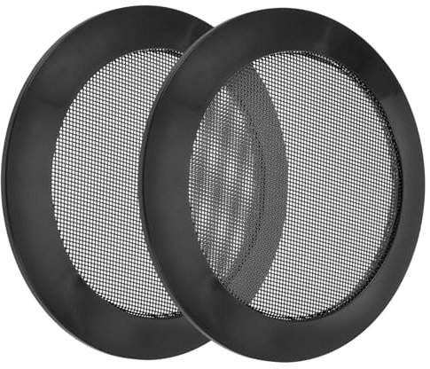 FELTECHELECTR 2stücke Teiliges Auto Subwoofer Abdeckungen Robustes Mesh-schutzgitter Einfache Montage Schwarzes Schutzcover Kompatibel Mit Verschiedenen Automodellen