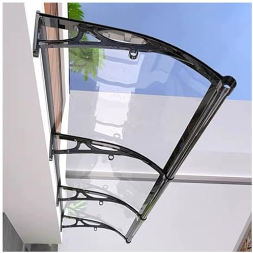 Pensilina Tettoia con Staffe in Alluminio Pensilina Domestica Tettoia Per Porta D'ingresso Design Grondaia Grande Pensilina di Protezione Solare Per Giardino E Terrazza Tende da Sole Per Porte E Fines