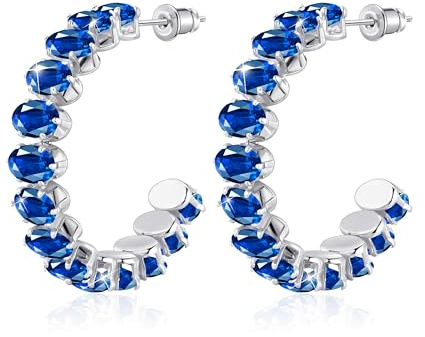 Linawe Creolen Ohrringe Edelstahl Damen, Statement Ohringe Jewelry, Hypoallergene Große Modeschmuck Ohrschmuck, Erhältlich in Gold und Silber