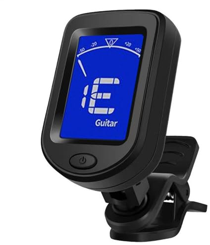 Gitarren-Stimmgerät – Digitales Gitarren-Stimmgerät, chromatisches Gitarren-Stimmgerät, Stimmgerät für E-Gitarre, Folk-Gitarre, Ukulele, Bass, Violine, Stimmgerät, elektronisches Stimmgerät, zwölf