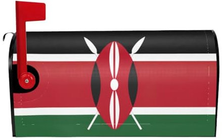 Protezione magnetica per cassetta postale con bandiera del Kenya, impermeabile, stampa personalizzata per cassette postali