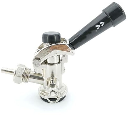 NJDQFA Klein Keg Dispenser, Edelstahl Kegverschluss Zapfkopf, Bieranschluss mit überdruckventil, für Für Zuhause, Bar