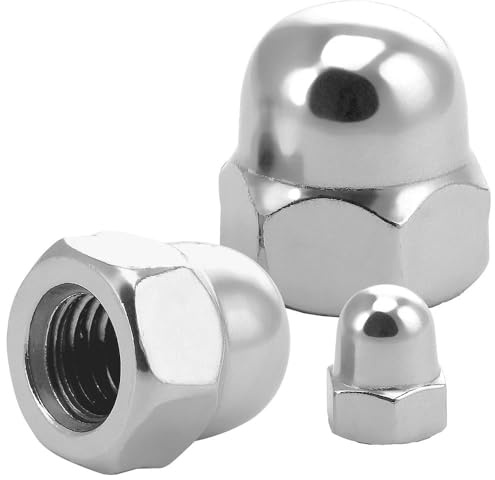 50 Stück Sechskant Hutmuttern M12 hohe Form Edelstahl A2 DIN 1587 Kappenmuttern WIBTEC®