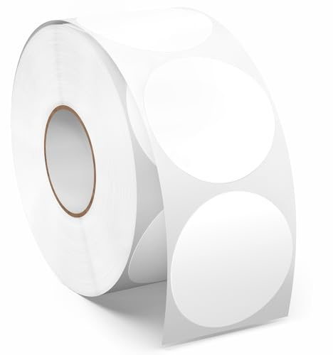 Meitaat 1 000 stycken självhäftande prickar 38 mm punkt klistermärken färgkodning vinyl runda etiketter vattentät rulle markeringspunkter vit
