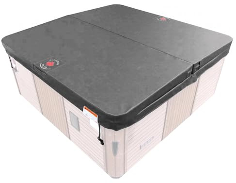 CANADIAN SPA CO. Isolierabdeckung PROLINE, 223 x 223 cm, Grau, 7,5 cm dick, Poolabdeckung eckig, Abdeckung für Whirlpool