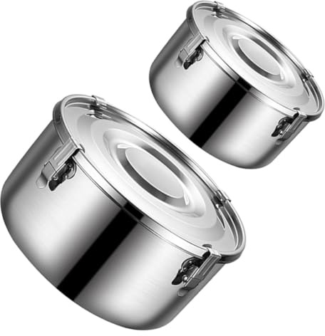 OKUMEYR 2piezas Fiambrera Acero Inoxidable Hermética Fugas Para Picnic Camping Oficina Escuela Contenedor Para Comida Caliente y Fría Portátil