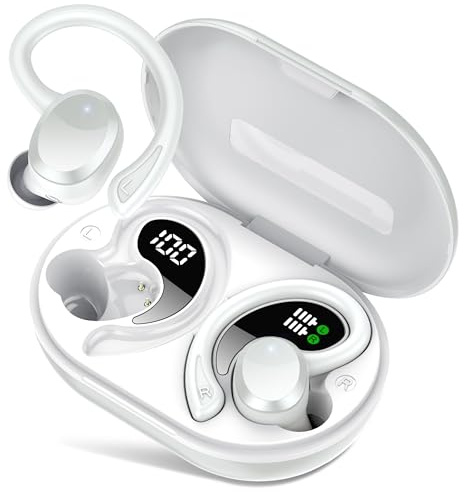 Bluetooth Kopfhörer Sport, 2026 in Ear Kopfhörer Kabellos Bluetooth 5.4 mit HD Mic, Herausragender Sound, 68 Std Spielzeit, Comfort Fit, Dual LED-Anzeige, IP7 Wasserdicht Ohrhörer mit Ohrhaken