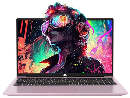 NIMO Laptop 15.6 FHD Computer Rose, 16GB RAM, 1TB SSD, Win 11 Home, Quad Core N100 CPU(up to 3.4GHz), Wi-Fi 6, Fingerprint, 65W PD, Backlit keyboard, Slim Lightweight Notebook for Study, Work, Home