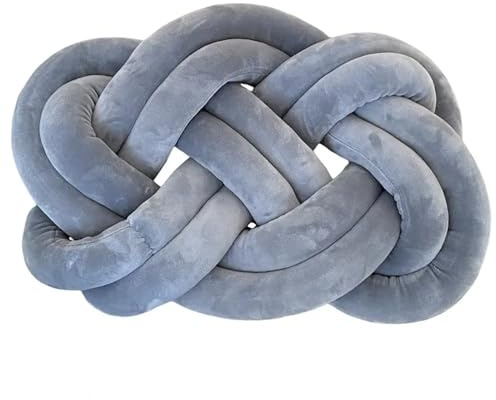 QWWQYDY Cojin Nudos Cojín de Almohada Hecho a Mano, cojín Asiento Anudado, Acolchado algodón PP, Silla Oficina Suave, Tatami, sofá, Alfombrilla for Sentarse, decoración del hogar(Light Grey)