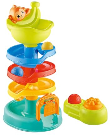 Ballwurfspiel für Kleinkinder – Lernspielzeug zum Stapeln und Loslassen von Kugeln | Bauspiel zur Entwicklung der Feinmotorik für und Mädchen ab 18 Monaten