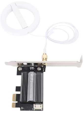 MENDUNER Tarjeta WiFi 6E PCIe con Bluetooth 5.2, Adaptador de Triple Banda 4174Mbps para Escritorio, Tarjeta de Red Inalámbrica 2.4G/5G/6GHz Compatible con 10/11 Linux, Antena 8DB (Cable de