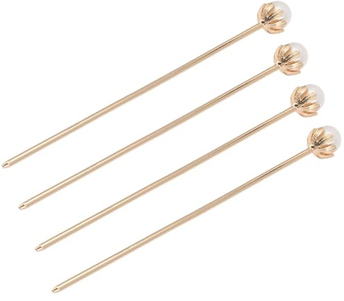 EPIGEIST Bacchette per Chioma Vintage Perle 4 Pezzi Accessori Eleganti per Acconciature da Donna per Matrimoni Feste Cerimonie Cosplay