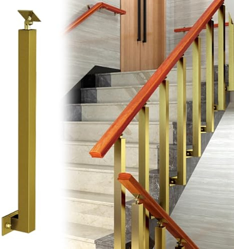LZMZMQ Garde Corps Exterieur Poteaux De Garde-Corps Latéraux, Balustres pour Escalier Intérieur Pré-assemblés, Poteaux D'escalier pour Balcon/Mezzanine/terrasse/barandas(20Pack,135cm/53.1in)