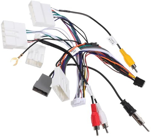 IMIKEYA Cavo Adattatore per Autoradio Auto Nero in Gomma Alimentazione Stabile e Versatile per Impianti Stereo la Macchina