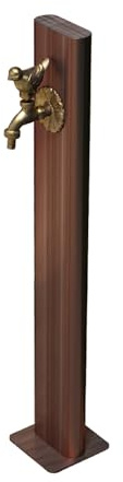 Colonna d'acqua da giardino con rubinetto in ottone – Fontana di irrigazione in acciaio inox per patio, terrazza e villa – elegante fontana per esterni
