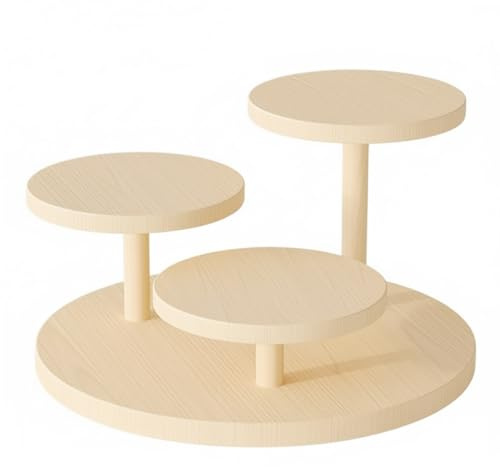 Espositore Gioielli in Legno a 3 Livelli, Espositore a Gradini, Con Scanalatura Rimovibile Per Orecchini E Anelli, Supporto Multistrato Per Esporre Cosmetici, Figure, Cupcake E Collezionismo