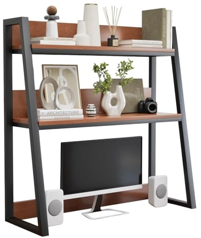 2 Niveles Estante Librería De Sobremesa - Librería Multifuncional De Sobremesa Para Ordenador, Estantería Organizador De Escritorio DIY, Estante Para Exhibidores(A,55 * 32 * 90cm)