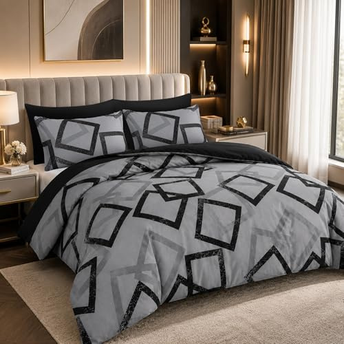Grace King Size Duvet Cover Sets Premium Microfiber Kingsize Duvet Cover Sets Ultrasoft Hypoallergenic Reversible Duvet Cover King Size With Zipper Closure