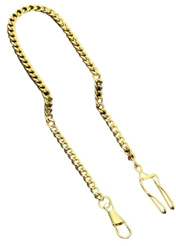 ZythrXLate Taschenuhrkette Silberne Edelstahl-Uhrenketten, klassisches Uhrenzubehör for Herren