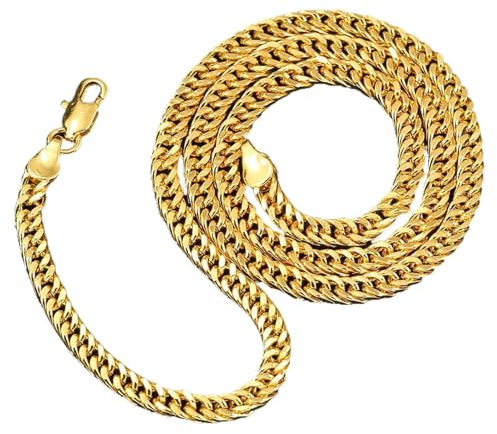 Generisch Goldkette Trendig, leichtgewichtig und anlaufbeständig | Gold-Schmuckkette als Herren Halskette für Geburtstag, Valentinstag, Feiertage, die alltägliche Nutzung, Partys, Festivals