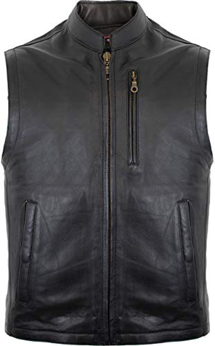 MDM Herren Motorrad Lederweste (2XL)