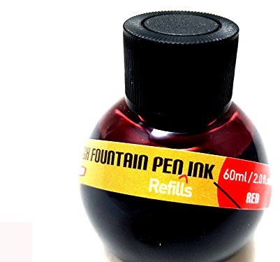 GELOB Füllfederhalter Nachfüllfarbe, Textmarker Nachfüllung. Abgefüllte Tinte, Kunsthandwerk, Kalligraphie, Farbe, in Schönheit, Nachfüllfarbe 9 Farben [rot]