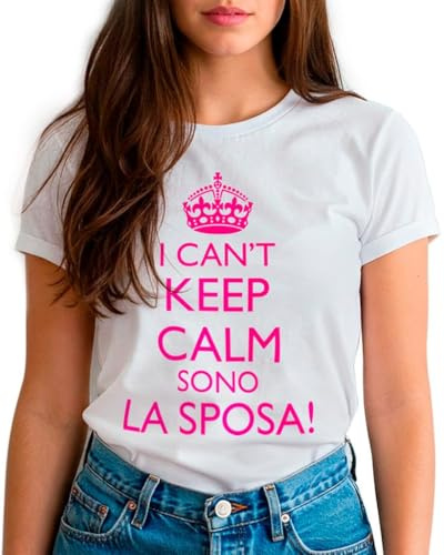 Gigio Store Magliette Addio al Nubilato Sposa e Team Bride – T Shirt Coordinate Amiche della Sposa – Set per Gruppo – 100% Cotone (Bianca Bride, Nera Amica)