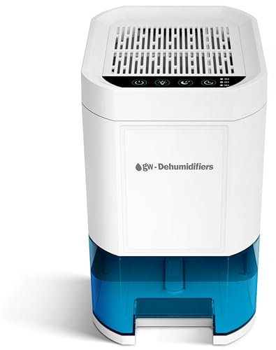 GW® Dehumidifier for Home Damp 1000ML – Ultra Quiet Dehumidifier for Bedroom & Bathroom Use – Sleep Mode, 6 Timer Settings, Auto Off, Energy Efficient, Compact & Easy to Move