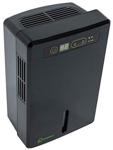 LOCKDOWN Automatic Dehumidifier with Quiet Operation, Drain Hose and Self Monitoring Controls for Humidity Control in Small Rooms, Safes and Closets