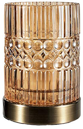 Pauleen 48126 Crystal Elegance Table luminaire Glass lamp max. 25W E27 Glass/Amber/Brass Table lamp 230V