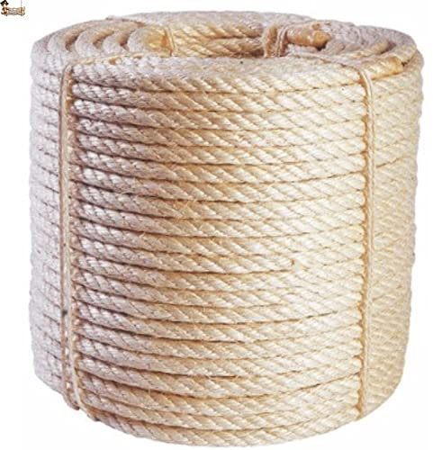 BricoLoco.com SOGA Sisalseil aus dickem oder feinem Sisal, Bastelarbeiten, Kratzbaum für Katzen, Dekoration, Pita-Seil, robuster als Jute oder Esparto. (20, Ø 10 mm)