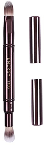 ENERGY Brocha Corrector 2 en 1 de Doble Punta, Brocha Difuminadora, Brocha Resaltadora, Brocha de Maquillaje de Viaje para Maquillaje Líquido, Crema y Polvo
