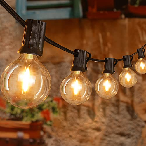 Ollny 150FT Outdoor String Lights, Waterproof Connectable Shatterproof Outside Light with 75 Edison + 4 Spare LED Bulbs Plug in, Patio Lights for Indoor Balcony Porch Camping Deck