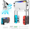 MoKo Soporte de Pared para Consola Nintendo Switch/Switch OLED, Soporte de Metal con Ganchos para Controlador Joy-con, con Agujeros Disipar Calor, Fácil Instalación Guarda Switch Cerca del TV, Blanco