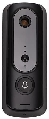 Video Doorbell, Support WiFi To Connect Multiple Users, Built in Human Body Sensor (PIR), Mobile Phone APP Real Time Monitoring, Two Way Talk, Wireless Doorbell Camera(Black)