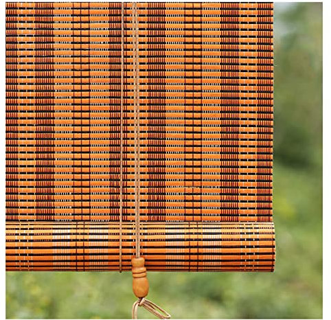 Tenda a Rullo in Bamboo Naturale,Tapparella avvolgibile bambù retrò, Tende alla Veneziana Tenda da Sole Tapparella Avvolgibile Bamboo per Casa,Ufficio,Cucina,W155xH220cm/W61.02xH86.61in