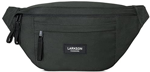 LARKSON Bauchtasche Damen & Herren Grün - Ole - Hüfttasche für Sport Outdoor Stadt - Gürteltasche Stylisch für Festival - Crossbody Bag mit Gurt - Wasserabweisend