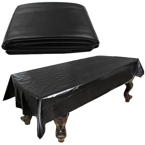 HLGKBY Billardtisch-Staubschutz, Staubschutztuch, Abdeckung, zusammenklappbarer Billardtisch, Billardtisch-Abdeckungen, 6–12 Fuß Tischdecke, Tischdecken, Outdoor-Tischdecken, speziell 6ft Black