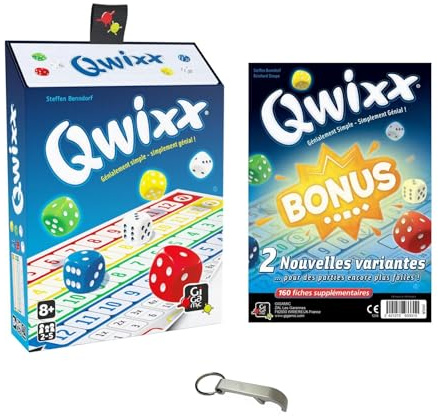 Blumie Shop Qwixx Set + Qwixx Bonus + 1 Flaschenöffner