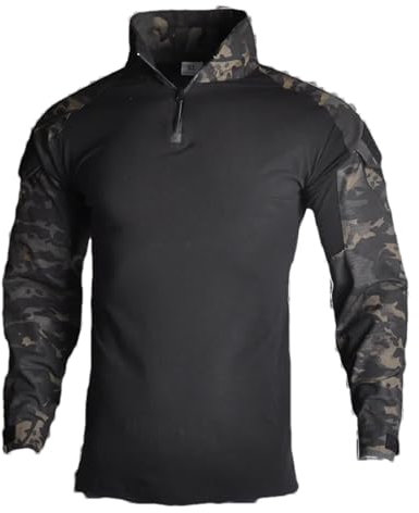 ZMIN Paintball Kleidung Militär Schiessbekleidung Tactical Camouflage 1 Shirts Cargo Hosen Ellbogen/Knieschützer Anzüge bk multicam shirts XXL