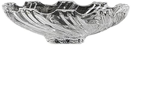 WaLdor Fruit Basket Thickened Glass Fruit Tray Simple Modern Snack Candy Storage Tray Home Storage Tray Exquisite Large-Capacity Glass Fruit Bowl Fruit Basket Bowl (Size : S)