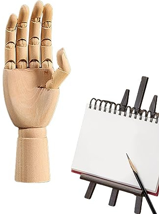 Wood Art Mannequin Hand - Wood Joints Artist Hand Model | Wooden Mannequin Hand Artist Model for Sketching & Painting, Table Display, Photo Props