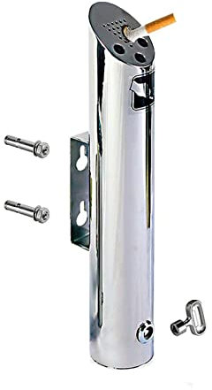 Wand-Aschenbecher,Freistehender Aschenbecher, Abschließbarer Wandaschenbecher aus Metall, Wandaschenbecher, Außenwandaschenbecher, Wandaschenbecher for Zigarettenstummel, Outdoor-Set for Kneipen, Bars