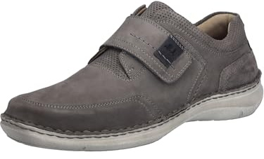 Josef Seibel New Anvers 83 Chaussures Velcro pour homme Largeur K (extra large) Semelle intérieure amovible, Gris, 45 EU X-Large