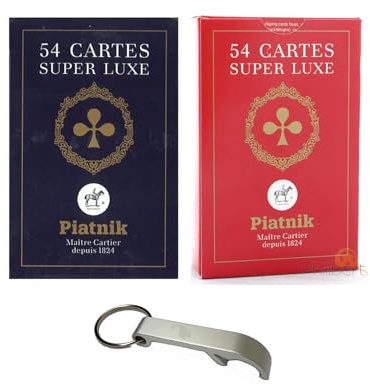 Lot 2 Jeux De 54 Cartes A Jouer Super Luxe + 1 Decap Blumie (2 Jeux 54)